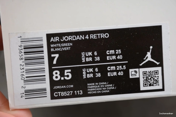 Cheap LUCY Air Green CT8527-113 Jordan 4 Pine 0809